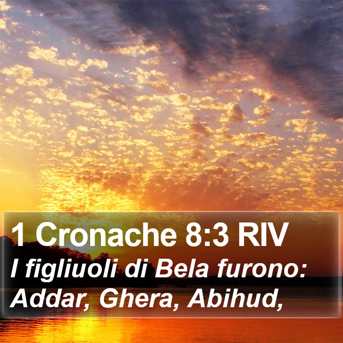 1 Cronache 8:3 RIV Bible Study