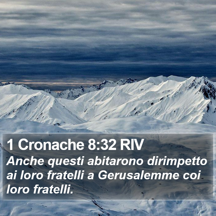 1 Cronache 8:32 RIV Bible Study