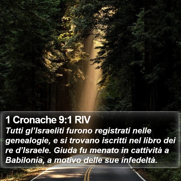 1 Cronache 9:1 RIV Bible Study