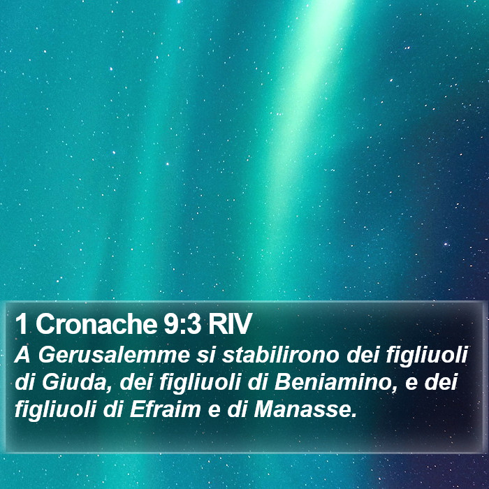 1 Cronache 9:3 RIV Bible Study