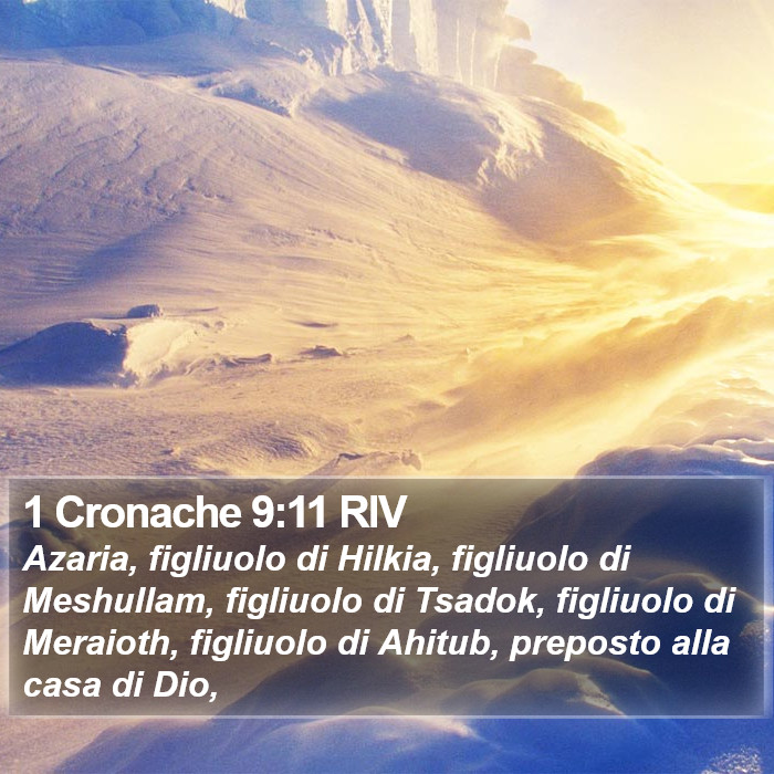 1 Cronache 9:11 RIV Bible Study