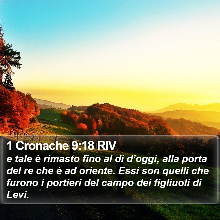 1 Cronache 9:18 RIV Bible Study