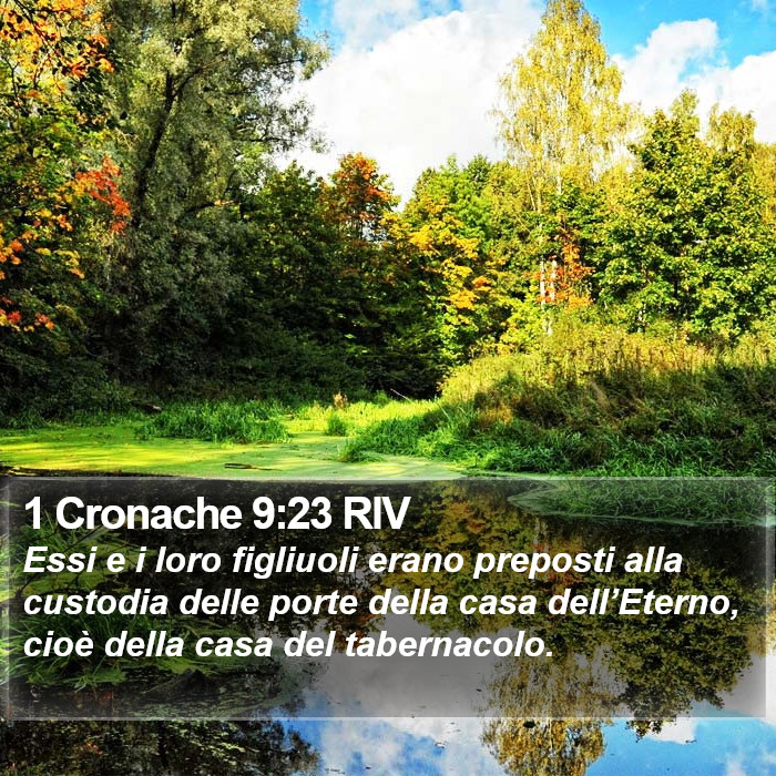 1 Cronache 9:23 RIV Bible Study