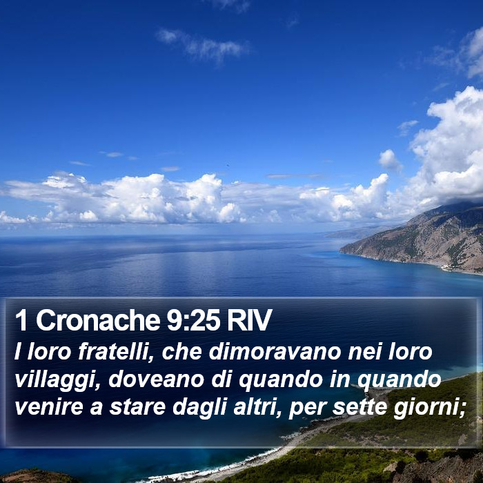 1 Cronache 9:25 RIV Bible Study