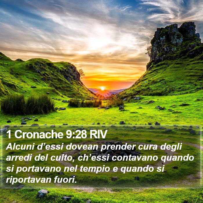 1 Cronache 9:28 RIV Bible Study