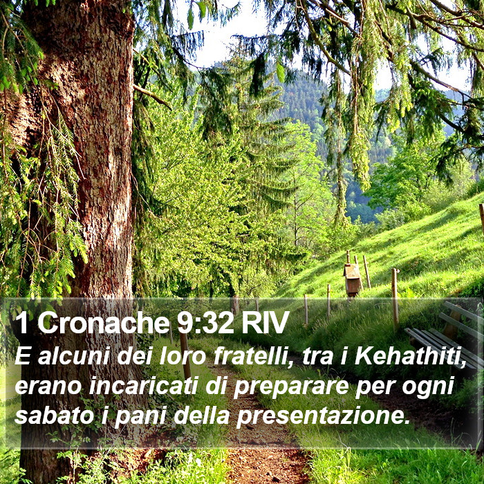 1 Cronache 9:32 RIV Bible Study