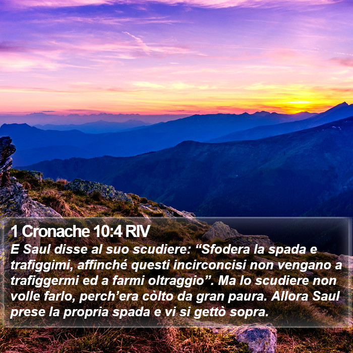 1 Cronache 10:4 RIV Bible Study