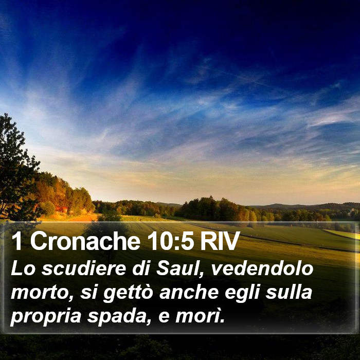 1 Cronache 10:5 RIV Bible Study