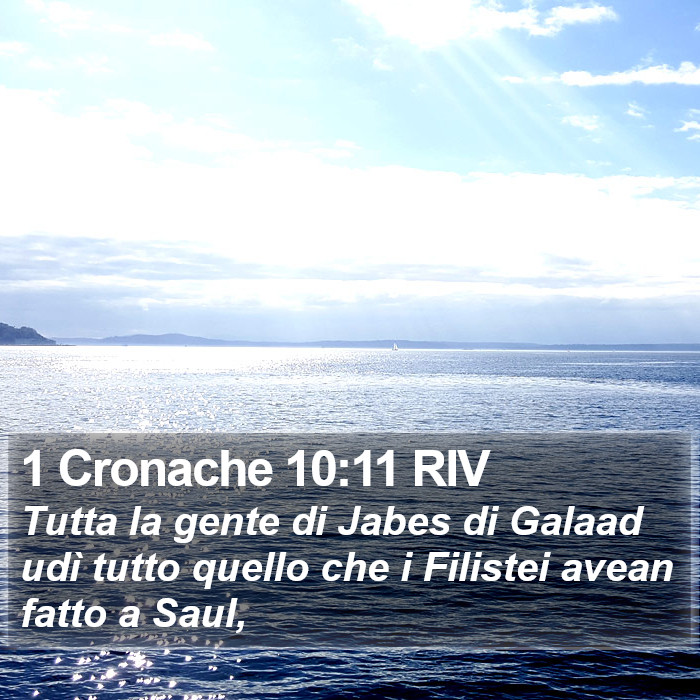 1 Cronache 10:11 RIV Bible Study