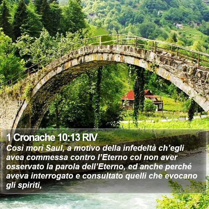 1 Cronache 10:13 RIV Bible Study