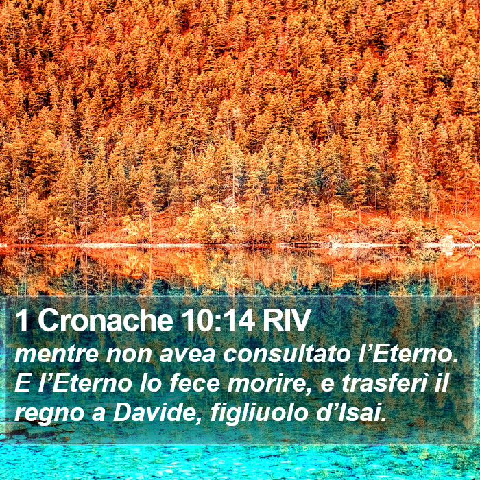 1 Cronache 10:14 RIV Bible Study