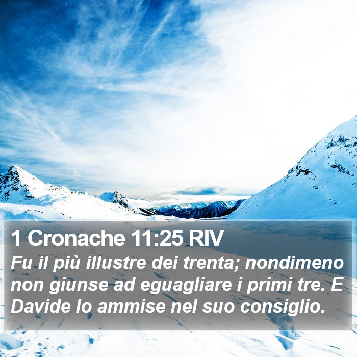 1 Cronache 11:25 RIV Bible Study