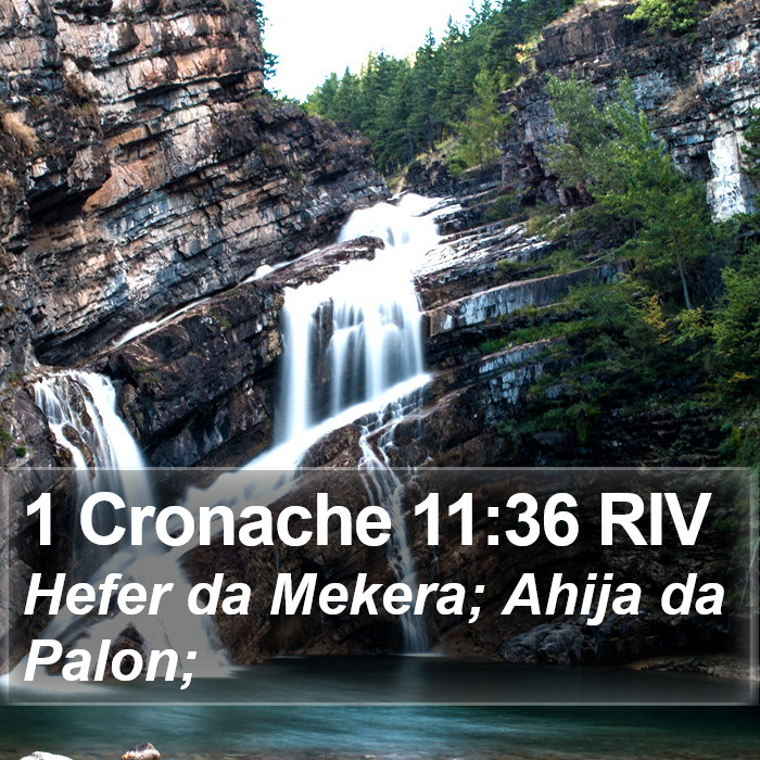 1 Cronache 11:36 RIV Bible Study