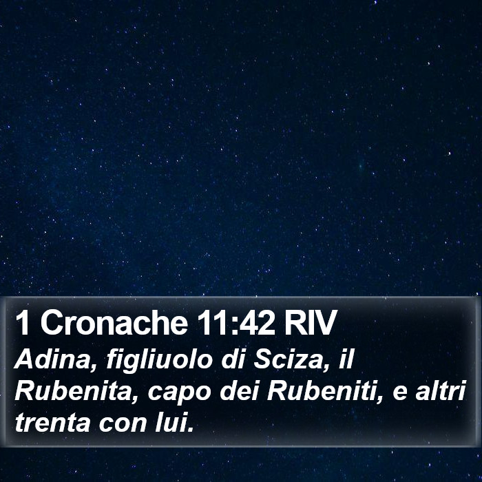 1 Cronache 11:42 RIV Bible Study