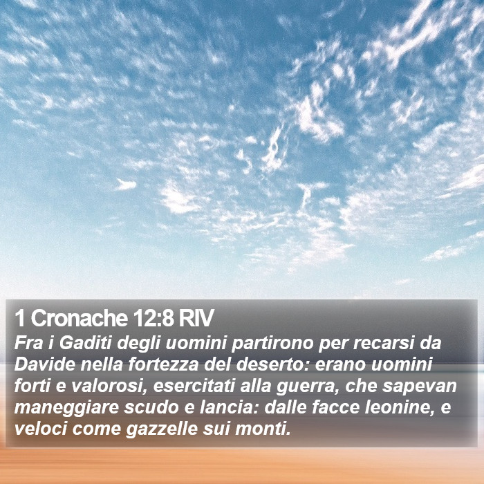 1 Cronache 12:8 RIV Bible Study