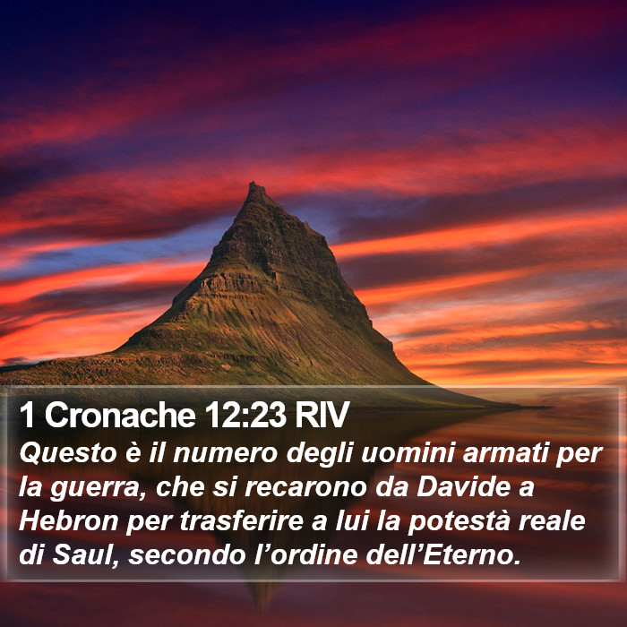 1 Cronache 12:23 RIV Bible Study