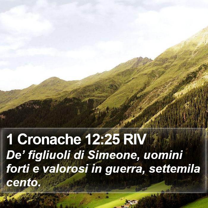 1 Cronache 12:25 RIV Bible Study