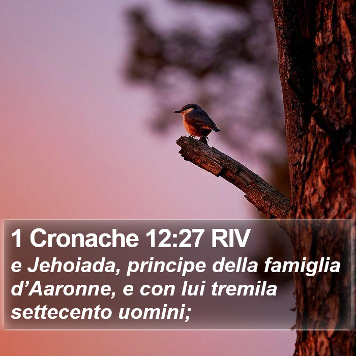 1 Cronache 12:27 RIV Bible Study