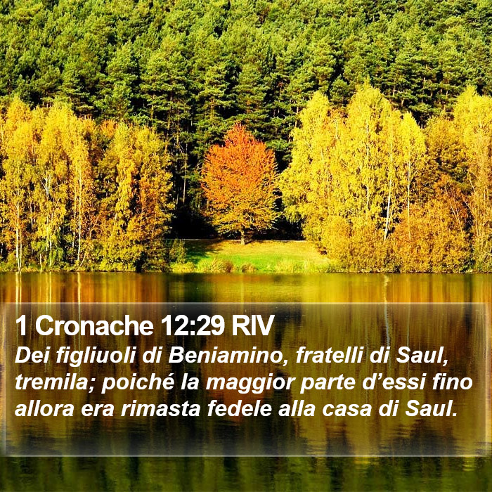 1 Cronache 12:29 RIV Bible Study