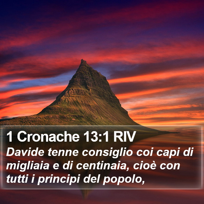 1 Cronache 13:1 RIV Bible Study