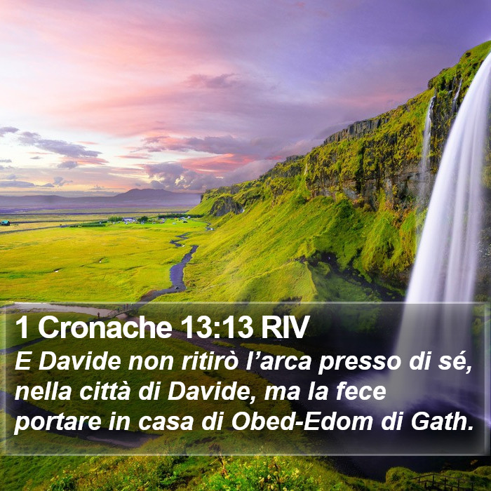 1 Cronache 13:13 RIV Bible Study