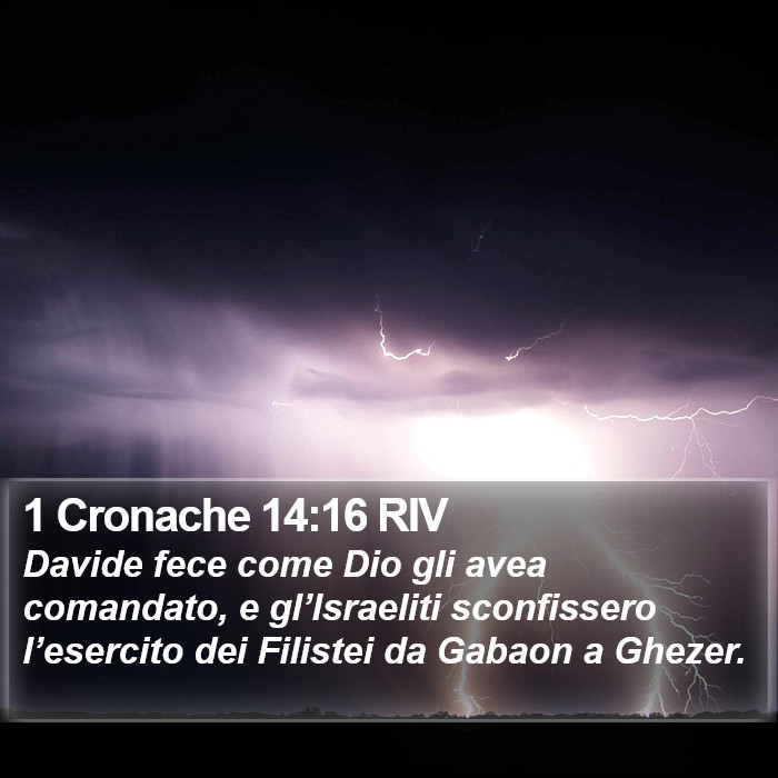 1 Cronache 14:16 RIV Bible Study