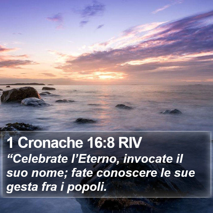 1 Cronache 16:8 RIV Bible Study