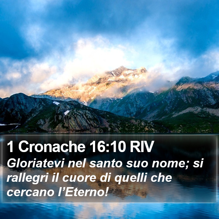 1 Cronache 16:10 RIV Bible Study