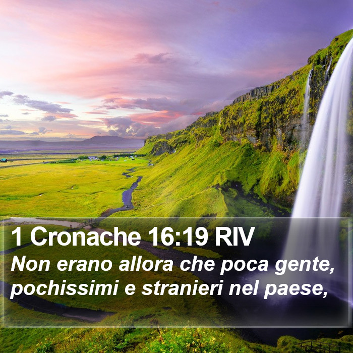 1 Cronache 16:19 RIV Bible Study