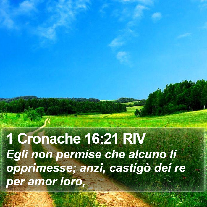 1 Cronache 16:21 RIV Bible Study