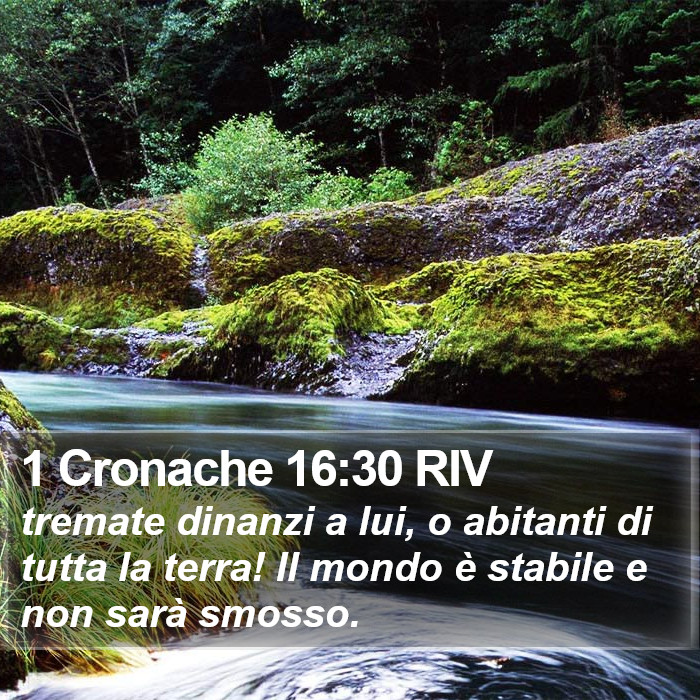 1 Cronache 16:30 RIV Bible Study