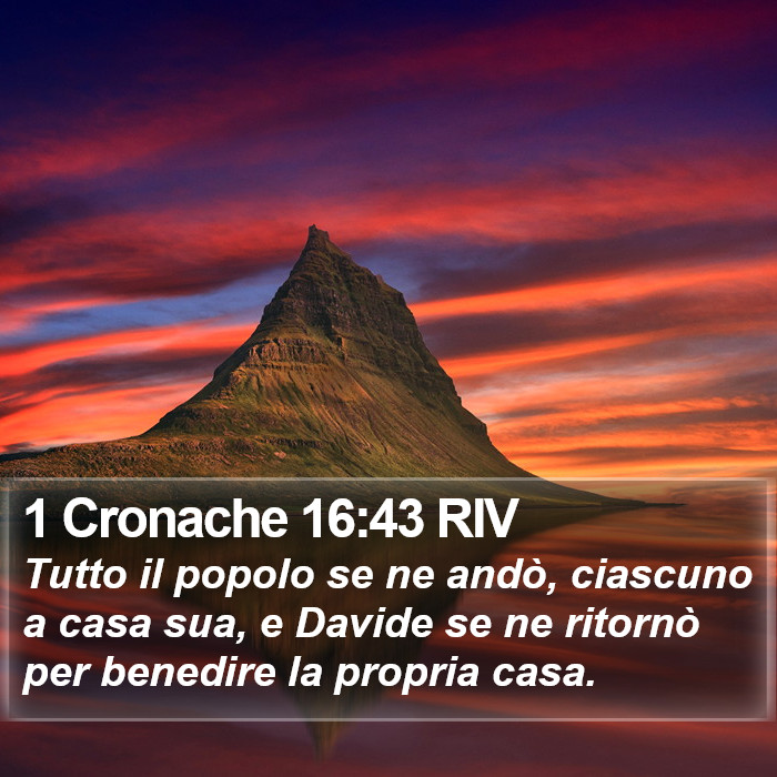 1 Cronache 16:43 RIV Bible Study