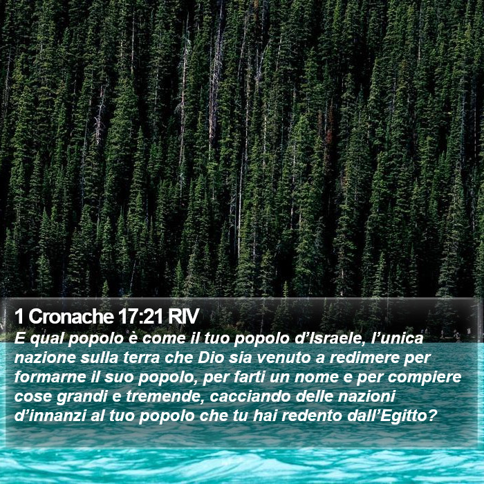 1 Cronache 17:21 RIV Bible Study