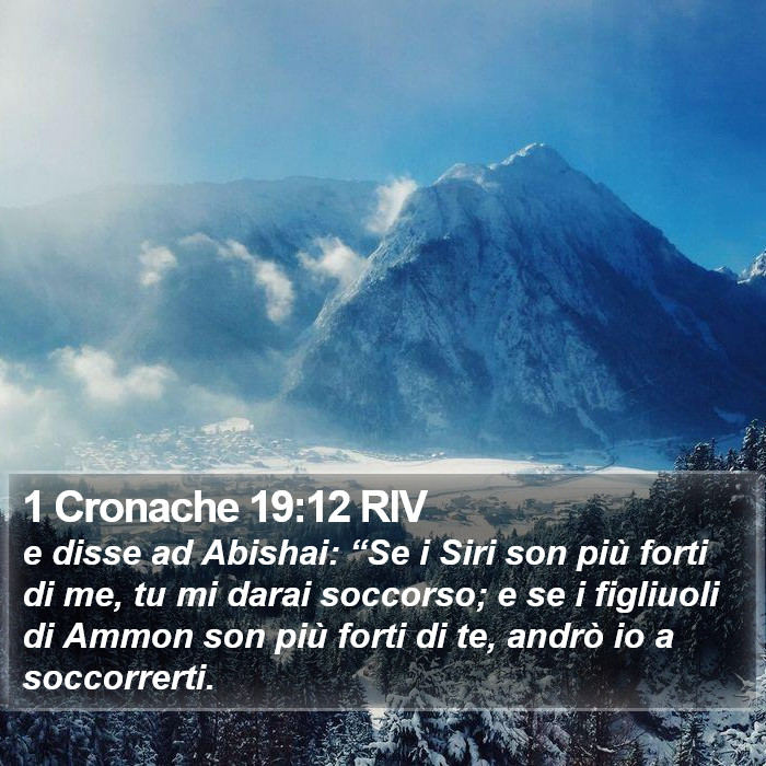 1 Cronache 19:12 RIV Bible Study