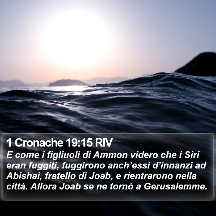 1 Cronache 19:15 RIV Bible Study