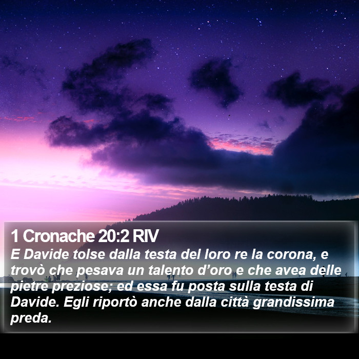 1 Cronache 20:2 RIV Bible Study