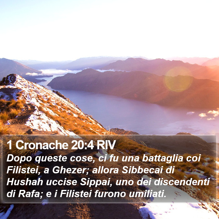 1 Cronache 20:4 RIV Bible Study