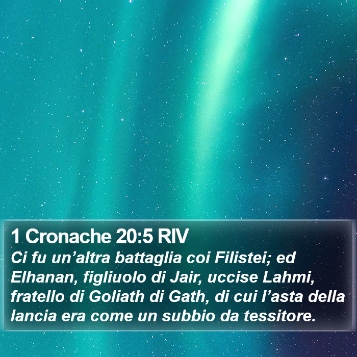 1 Cronache 20:5 RIV Bible Study