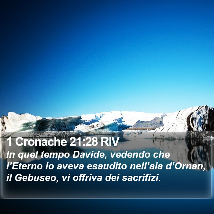 1 Cronache 21:28 RIV Bible Study