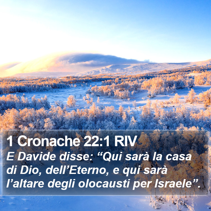 1 Cronache 22:1 RIV Bible Study