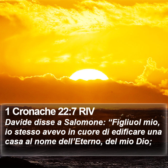 1 Cronache 22:7 RIV Bible Study