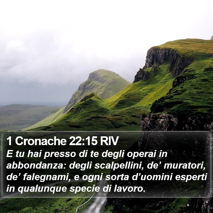 1 Cronache 22:15 RIV Bible Study