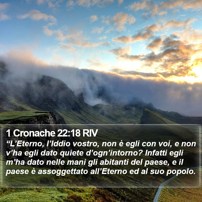 1 Cronache 22:18 RIV Bible Study