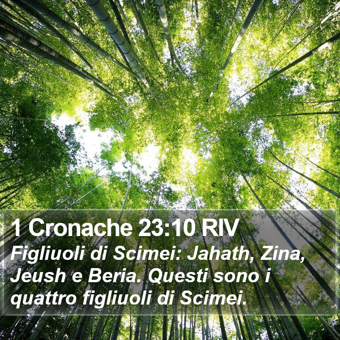 1 Cronache 23:10 RIV Bible Study