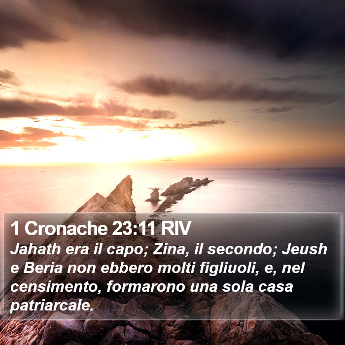 1 Cronache 23:11 RIV Bible Study