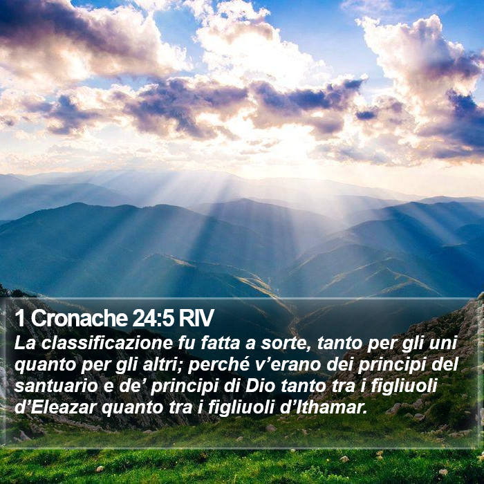 1 Cronache 24:5 RIV Bible Study