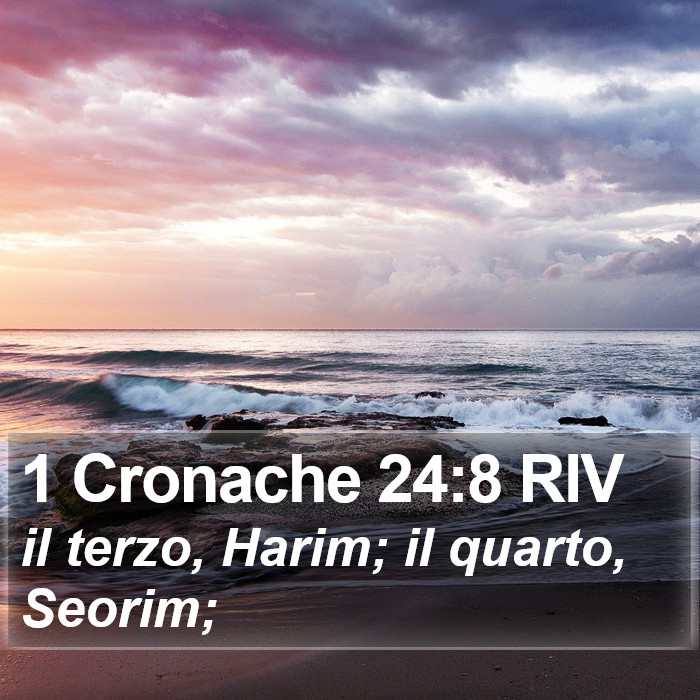 1 Cronache 24:8 RIV Bible Study