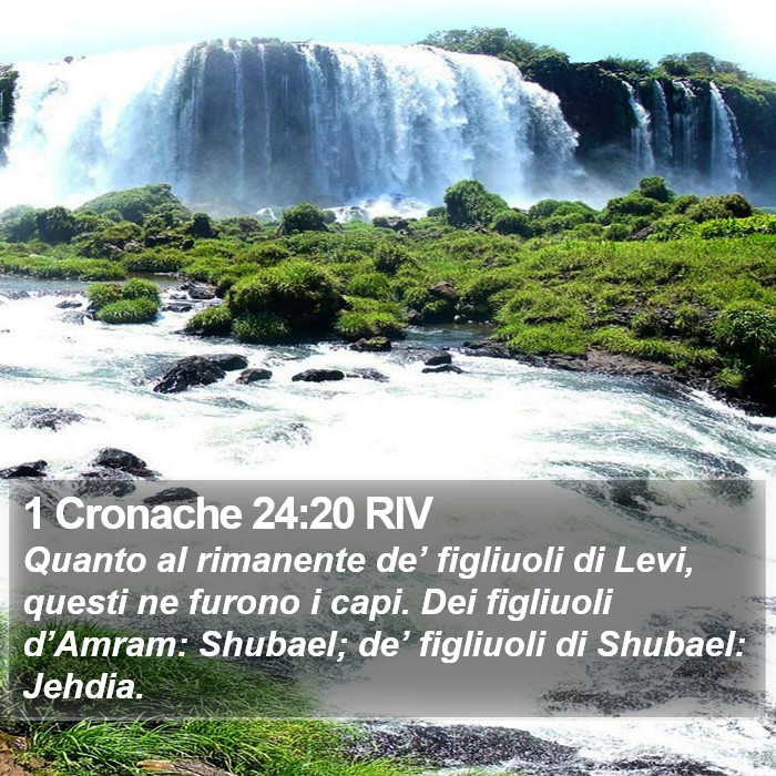 1 Cronache 24:20 RIV Bible Study