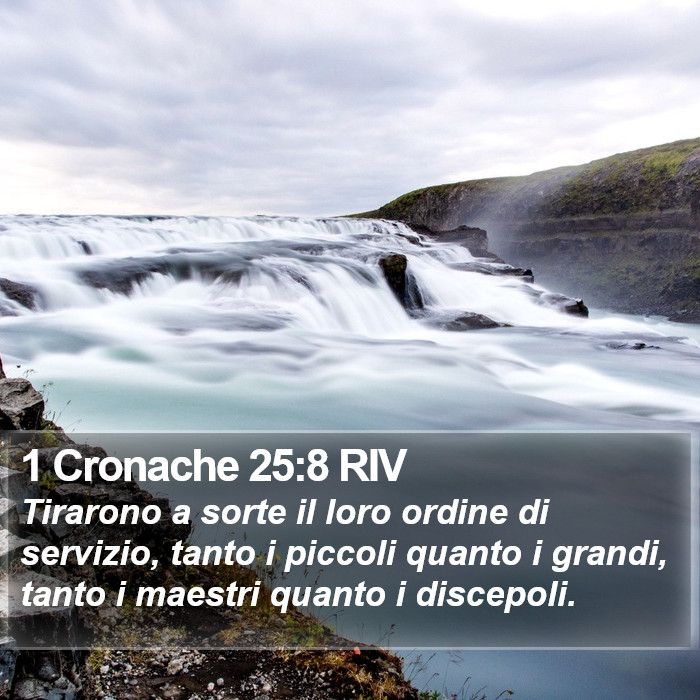 1 Cronache 25:8 RIV Bible Study