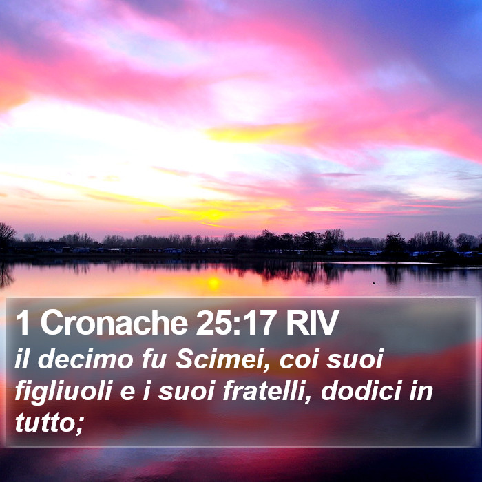 1 Cronache 25:17 RIV Bible Study